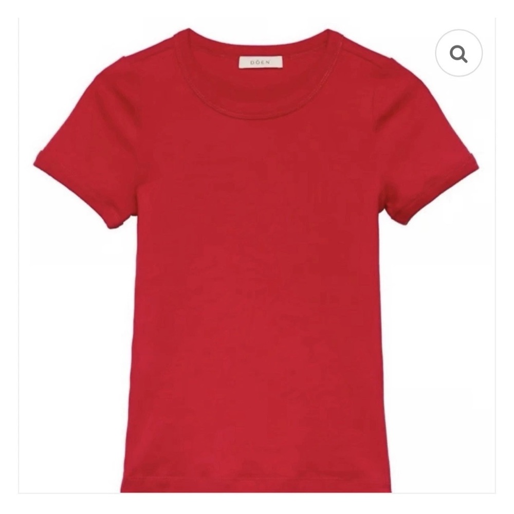 🍒DOEN Organic Cotton New with Tags Scarlet Vivi Tee Size Medium
